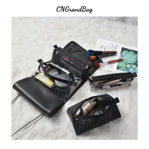 Custom Letter PU Leather Cosmetic Bag Дорожная сумка для хранения кистей для макияжа Съемная сумка для мытья «четыре в одном» Удобная мода 240122