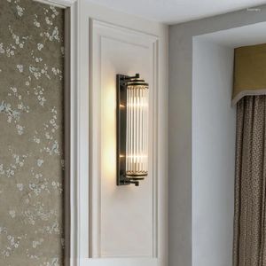 Vägglampa modern kristall inomhus kreativ dekor koppar sconce svart gyllene vardagsrum gång sovrum lätt konst trappa