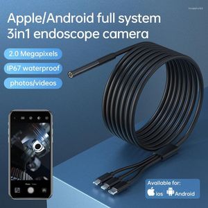 Lens Waterproof Endoscope Camera IP67 WiFi Spot Mini Hard Wire Pipeline Inspection Borescope For Type C IOS