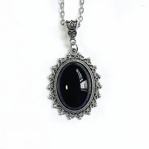 Kolye Kolyeleri Koyu Gotik Obsidiyen Kolye Kadınlar Erkekler Goth Vintage Siyah Taş Kristal Ceza Punk Partisi Hediye Aksesuarları