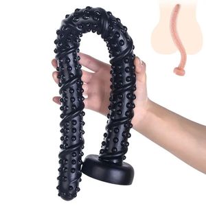 55 cm Sex Whip Plug Giocattoli anali per le donne Uomini vaginali Dilatatore di testa Masturbatore maschile Femmina lungo Dildo Gioco erotico per adulti Coppia strumento 240130