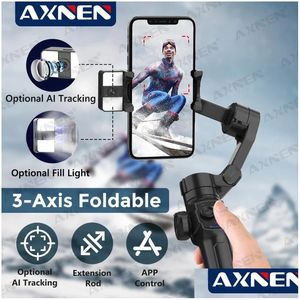 Stabilizatörler Axnen HQ4 3AXIS Handheld Gimbal Akıllı Telefon Stabilizatör Akıllı Takip Takip İstikrarlı Video Kaydı 14 Pro 240111 Dal Deliv Dhbnw