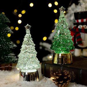 Decorazioni natalizie LED colorato Albero Luce notturna Decorazione per feste 2024 anni Desktop per bambini