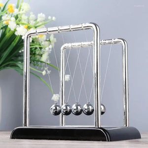 Decorative Figurines Ton Cradle Balance Steel Balls Science Pendulum Desk Toy Metal Ball School Teaching Supplies Creative Decoration