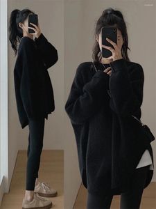 Women's Sweaters 2024 Korean Knitting Cashmere Autumn Winter Thicken Warm Long Sleeve Top Pullovers Knitwears Sweater Womens Clothing