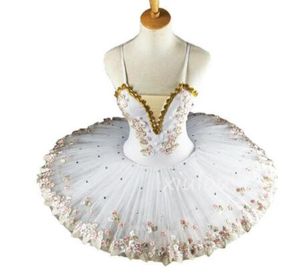 Bailarina profissional branca tutu de balé para crianças crianças meninas adultos panqueca tutu trajes de dança vestido de balé girls8321092