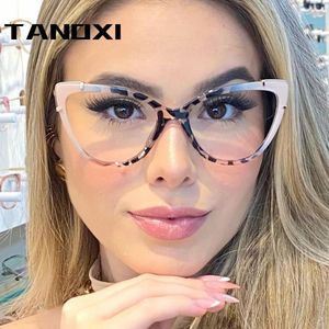 サングラスTanoxi Anti Blue Light Cat Eye Glasses Men for Men Formensparent光学スペクタクルエイグラスコンピューターブロッキングアイウェア