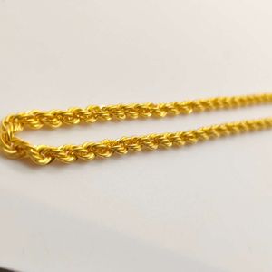 Joias hip hop de ouro puro, 18/20 polegadas, 3,5 mm, corrente de corda em ouro amarelo, colar masculino de ouro 18k