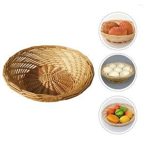 Dinnerware Sets Wicker Basket Home Bread Vegetable Holder Picnic Decor Snack Woven Container Fruit Storage Kitchen Organizer