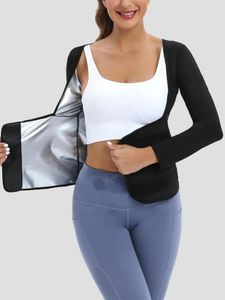 Damen Shapers Saunaanzug für Frauen Schwitzen Body Shaper Taillentrainer Langarmshirt Workout Top|Shaping Sweat Bodysuit