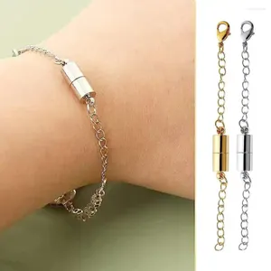 Braccialetti a maglie Bracciale da 4/8 pezzi Catene estese Clip per aragosta Connessione magnetica anti-rottura Collana magnetica regolabile fai-da-te