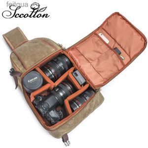 Camera bag accessories Canvas Bag Shoulder Photo Digital Case DSLR Waterproof Rain Cover Men Women for YQ240204