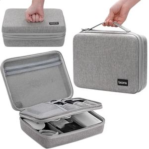 Hard Case Large Capacity Digital Storage Bag Travel Power Bank Data Cable Organizer Mobile Phone Charger Protective 240119