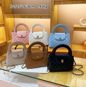 2024 Designer Shoulder Bag Luxury Handbag Channel Chain Classic Mini Square Flip Panel Womens Checker Wallet Double Letter Solid Color Makeup