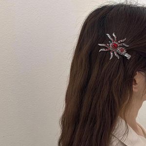 Hair Clips Morkopela Unique Halloween Spider Hairpin Vintage Rhinestone Small Insect Clip Accessories For Women Festival Party Gift