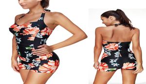 Costume da bagno intero Pantaloncini Fiore piatto Costume da bagno donna Costume da bagno Backless Swim Wear 2019 Nuovo costume da bagno push up per le donne7385815