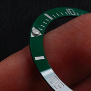 Kits de reparo de relógio limpo v5 edição peças moldura de cerâmica para verde 40mm sub 116610 escala de platina super lumious