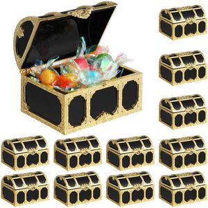 Present Wrap 12 PCS Treasure Sugar Box Mini Priser Holder Small Coin Pirate Chests Kids Classroom Child Toy Treat