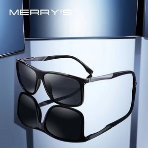 Merrys Design Men Polaryzowane kwadratowe okulary przeciwsłoneczne sporty na świeżym powietrzu Mężczyzna okulary lotnicze aluminiowe nogi UV400 Ochrona S8132 240201