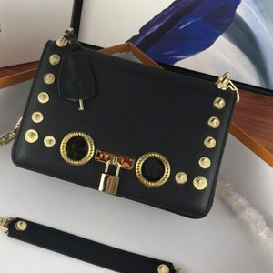 Bolsa de ombro crossbody 5a qualidade couro genuíno bolsa feminina com emblema chave decorações sacos do mensageiro do vintage ship305k