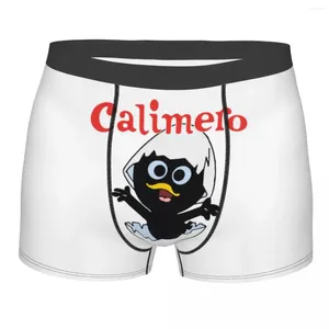 Underpants Men Calimero Underwear Cartoon Boxer Shorts Panties Homme Mid Waist S-XXL