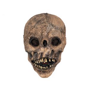 Party Masken Cosplay Skeleton Py Tooth Scary Terror No Nnose Horrible SKL Halloween Maske Kopf FL Gesicht Kostüm Prop für Carni Homefavor Dhhpi