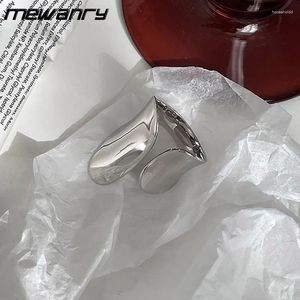 Cluster Rings Mewanry Silver Color Irregular Geometric Cuff Ring For Women Minimalist Exaggerated Hip Hop Party Jewelry Accessories Gifts