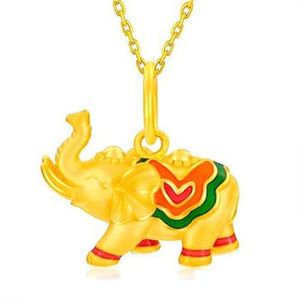 Pendant Necklaces Sand Gold Elephant Necklace Long Chain Copper Pendant For Women Party Birthday Jewelry Gift Drop Delivery Jewelry Ne Dhqvu