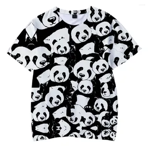 T-shirt da uomo Summer Panda Boys T-shirt colorata da donna Stampa 3D Sport Traspirante Leggero Semi-trasparente Top fitness