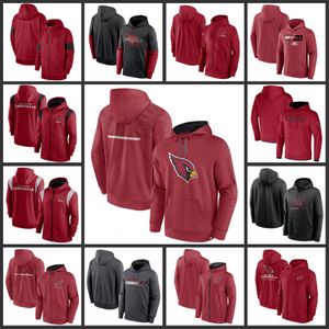 Arizona''Cardinals''Men Cardinal Sideline Club Fleece Pullover Full-Zip Hoodie