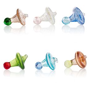 Nuovi 5 colori che brilla la cupola per berretto di carboidrati in vetro da cappello da Babbo Natale per banger di quarzo Accessori per fumo G241