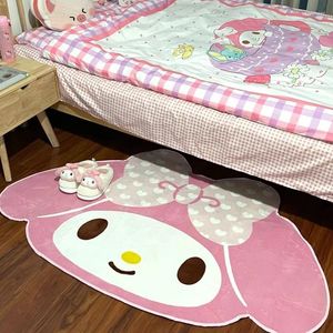 Carpets Saniro My Melody Cinnamoroll Cartoon Carpet Kawaii Home Soft Fur Rugs Children Girls Bedroom Living Room Mat