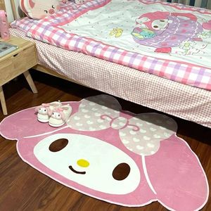 Tapetes Saniro My Melody Cinnamoroll Cartoon Tapete Kawaii Casa Tapetes de Pele Macia Crianças Meninas Quarto Sala de Estar