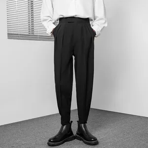 Мужские костюмы 2024, осень-зима, большой размер, мужской костюм, брюки, теплые деловые, официальные, социальные, повседневные облегающие брюки F217