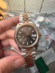 41 mm mężczyzn 3235 Zegarek mechaniczny Noctilucente Srebrny Srebrny Intermetaliczne złote zegarek Wodoodporny szafir