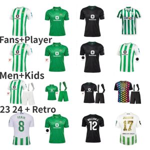 2023 2024 Real Betis Soccer Jerseys copa DEL rey FINAL away JOAQUIN B.Iglesias camisetas de futbol Juanmi ESTADIO 88 89 RETRO special men kids GK FEKIR Manga Corta 16-4XL