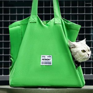Portadores de gatos macio animal de estimação pode andar design portátil respirável saco sacos de transporte de viagem de saída animais de estimação bolsa de transporte