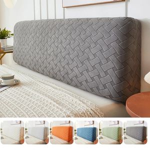 Geometrik Jakard Bedhead Kapak Tüm Dahil Toz Geçirmez Elastik Başlık Kapakları Peluş Yatak Başlığı Backrest Toz Kanıt Slipcovers 240129