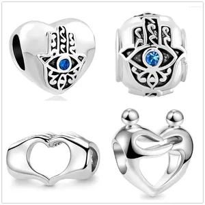 Löst ädelstenar 2024 Fashion Silver 925 Devil's Eye People Charm Bead Pendant Fit Original Armband Diy Fine Sterling Jewelry Gift