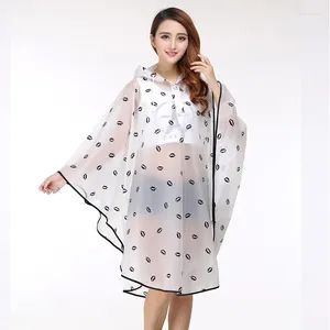 Raincoats 2024 Fashion EVA Lips Raincoat Electric Bicycle Bike Women Transparent Cloak Outdoors Rain Coat FemalePoncho Chubasquero