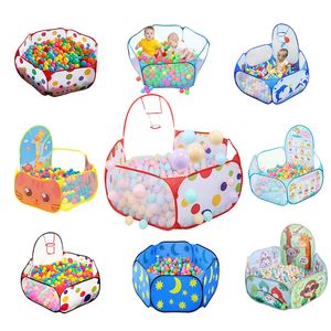 Tenda da gioco Cartoon Ball Pit Pool Portatile pieghevole per bambini Outdoor Indoor Sports Giocattolo educativo con cestino per bambini 240202