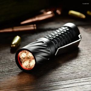 Latarki pochodnie Maeerxu DF01 18650LITHIUM AUMATER ALUMINUM 4 LED HORDHELD 4000 LUMENS WYSOKICH Lekki Rękaw EDC