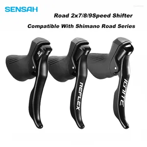 自転車derailleurs sensah R7 2x8 2x9スピードイグナイトロードバイクシフタートリガーブレーキレバー自転車リアデレイラーグループセットシマノティアグラ