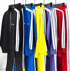 Mens Womens Tracksuits Moletons Ternos Designer Palm Angel Sportswear Jogging Sportsuits Casual Manga Longa Roupas Zip Jaquetas Calças Sportswear Azul Rosa