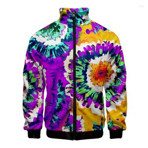 Men's Jackets Fashion Colorful Spiral 3d Printed Jacket Men Hip Hop Street Oversized Coat Personality Zipper Kids Tops Women Clothes