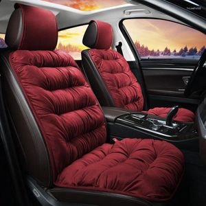 Car Seat Covers Winter Warm Cushion Soft Non-Slip Pad Thick Velvet Cover Automotive Interior Accessories