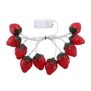 Strings LED Strawberry String Lights 10 LEDs 200 cm Lâmpada de iluminação externa interna