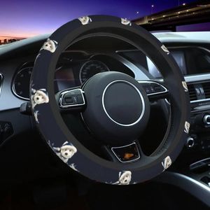 Steering Wheel Covers West Highland White Terrier Dog Auto Car Cover Westie Puppy Universal 15 Inch Protector For Sedan