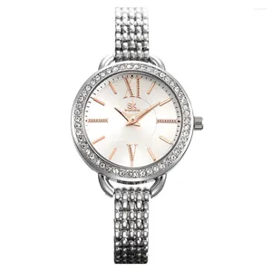 Zegarek wysokiej jakości moda i wolny wodoodporny automatyczny mechaniczny zegarek Diamond Bezel Five Bead Elegancki damski