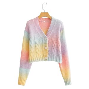 Donne Sfugo Maglie a maniche lunghe Cardigan Twist Cable Knitted Knit abbiglia